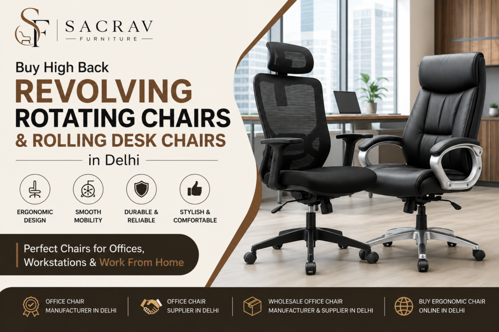 Buy High Back Revolving Chairs for Office in Delhi